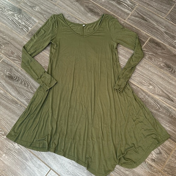 Women’s longsleeve soft cotton blend stretchy fall winter dress size small EUC - Picture 1 of 3